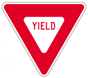 Fun Activities for Kids on Road Trips - Yield sign