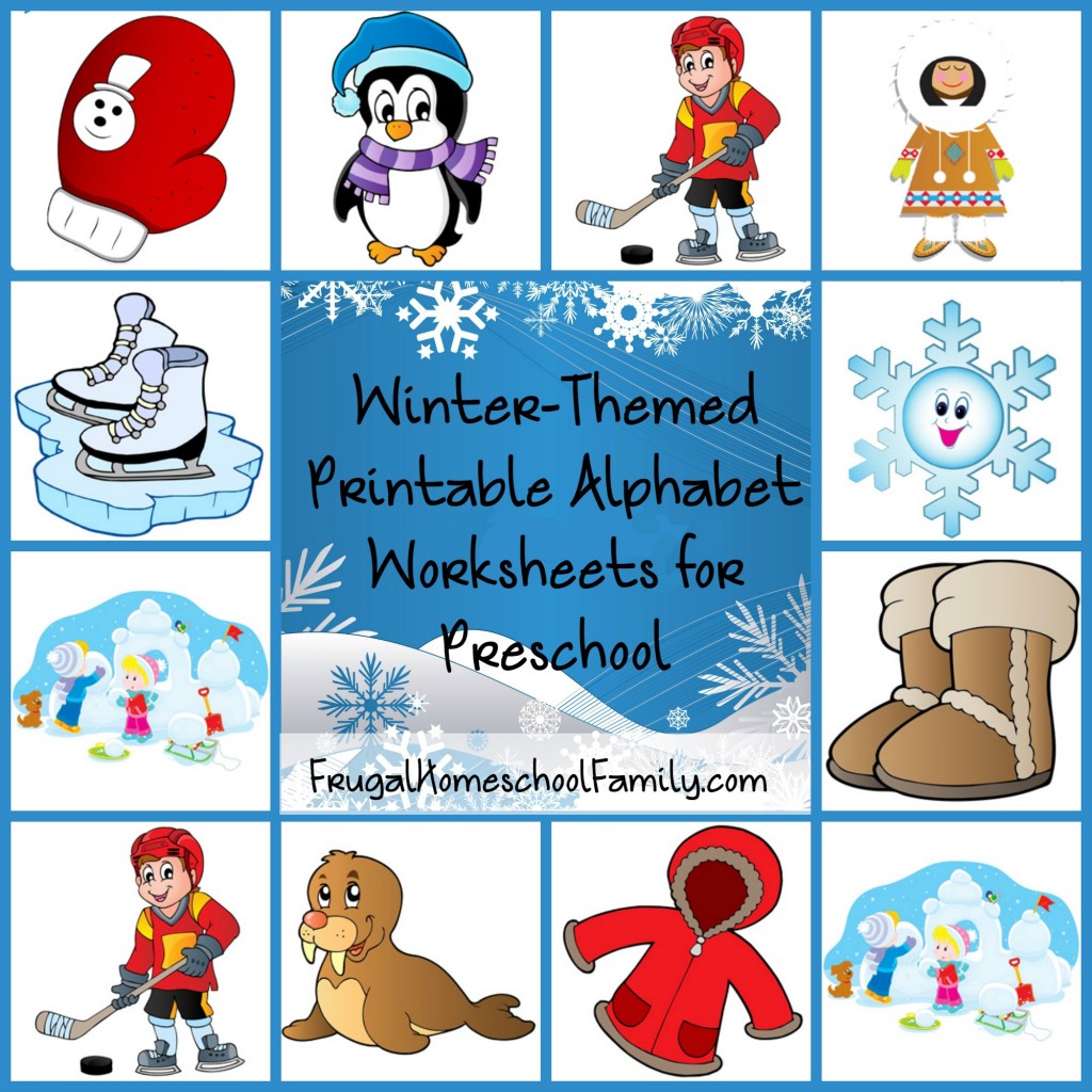 Free Winter Themed Printable Alphabet Worksheets For Preschool 
