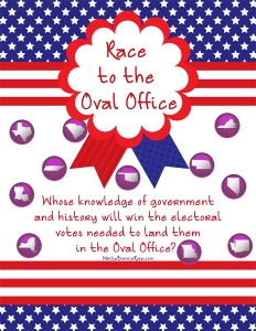 Race to the Oval Office Printable Board Game