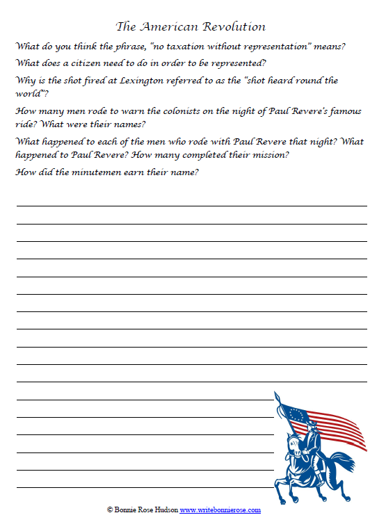 Timeline Worksheet: April 18-19, 1775, Paul Revere and the American Revolution