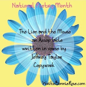 National Poetry Month The Lion and the Mouse Copywork