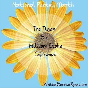 National Poetry Month Freebies Part Two, "The Tiger" by William Blake copywork