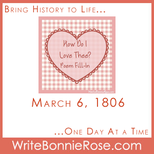 Timeline worksheet March 6, 1806 Elizabeth Barrett Browning