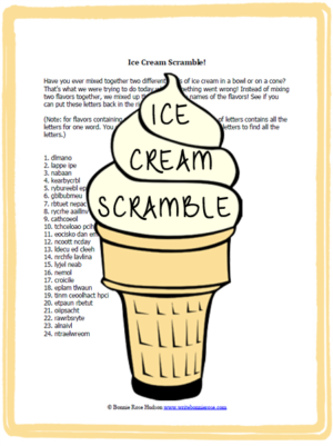 Timeline Worksheet: September 22, 1903, Ice Cream Cones