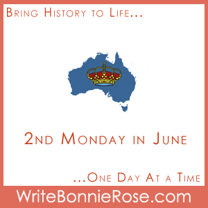 Timeline worksheet June, Queen's Birthday Australia