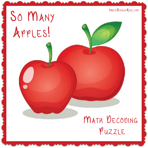 Free Worksheet for Kids So Many Apples - Math Decoding Puzzle
