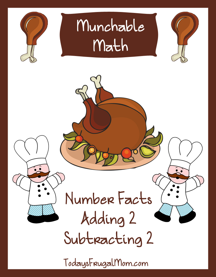 Free Elementary Math Worksheets-Munchable Math Turkeys