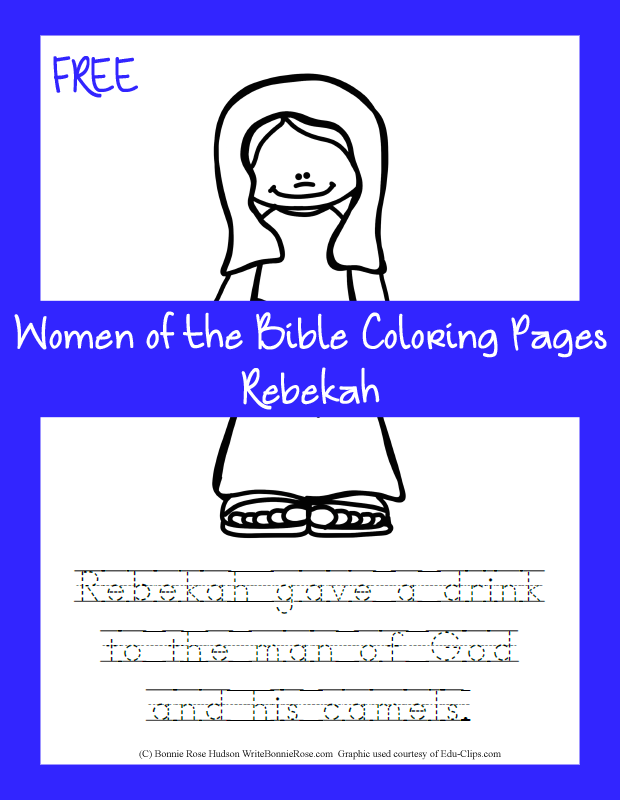 Free Women of the Bible Coloring Page-Rebekah