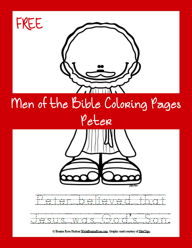 Free Men of the Bible Coloring Page-Peter