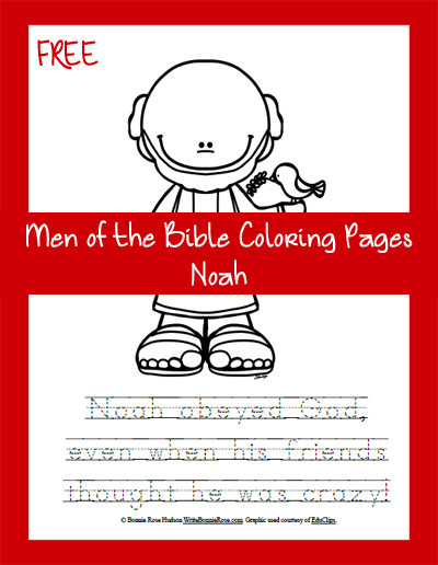 FREE Men of the Bible Coloring Page – Noah