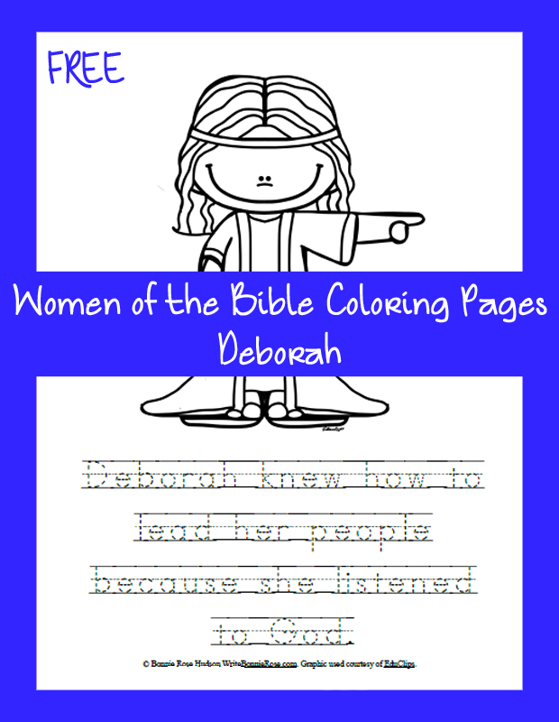 FREE Women of the Bible Coloring Page – Deborah
