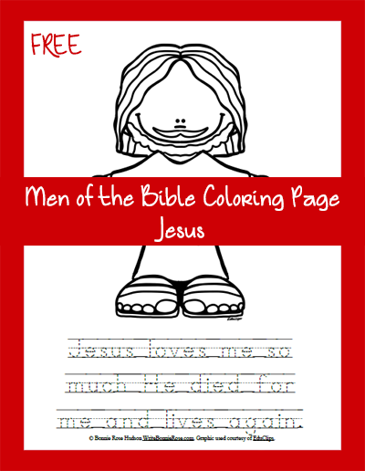 Free Men of the Bible Coloring Page-Jesus