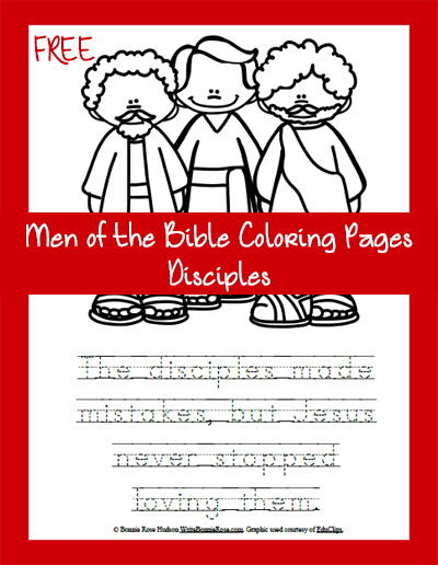 Free Men of the Bible Coloring Page-The Disciples