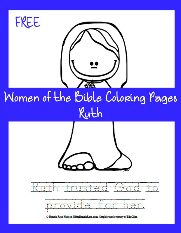 Free Women of the Bible Coloring Page-Ruth