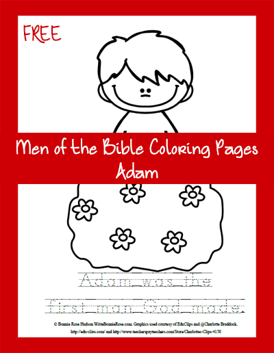 Free Men of the Bible Coloring Page-Adam