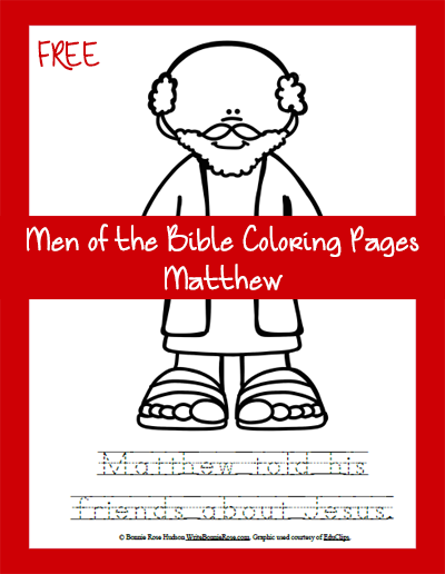 Free Men of the Bible Coloring Page-Matthew