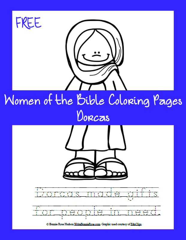 Free Women of the Bible Coloring Page-Dorcas