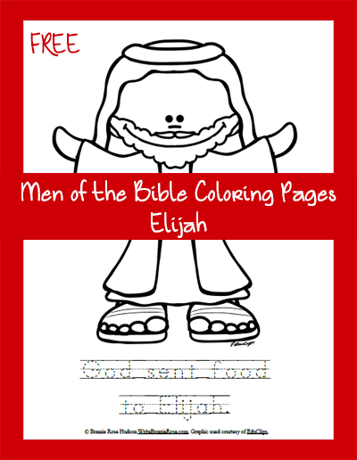 Free Men of the Bible Coloring Page-Elijah