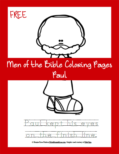 FREE Men of the Bible Coloring Page – Paul