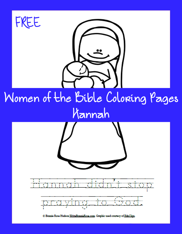 Free Women of the Bible Coloring Page-Hannah