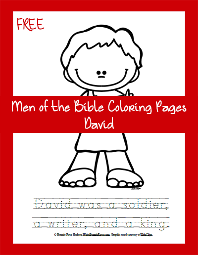 Free Men of the Bible Coloring Page-David
