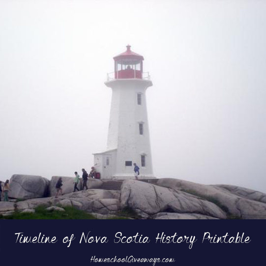 Timeline Worksheet: July 1, 1867, FREE Timeline of Nova Scotia History