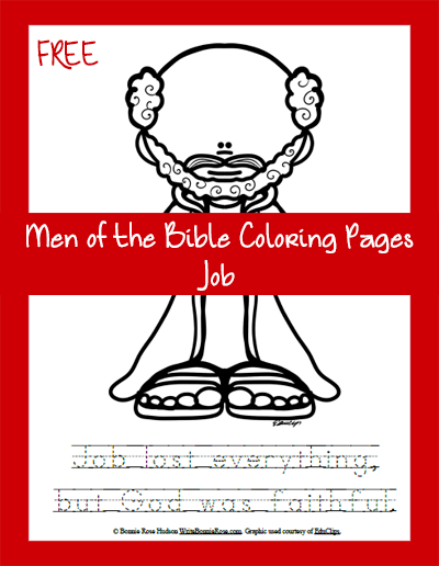 Free Men of the Bible Coloring Page-Job