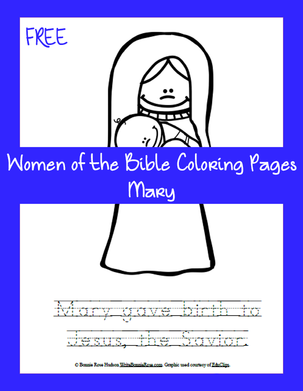 63 Bible Coloring Pages Mary  Images