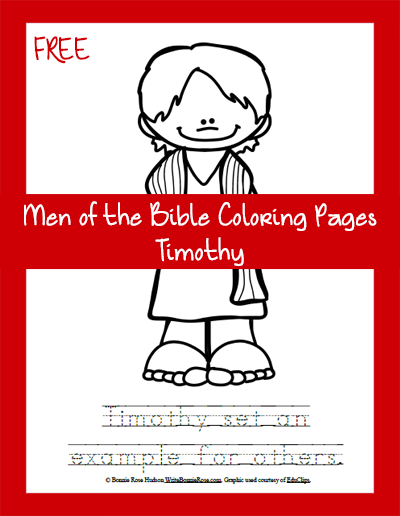 Free Men of the Bible Coloring Page-Timothy