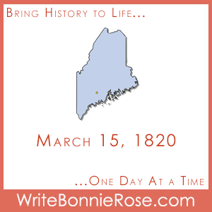 Timeline Worksheet, March 15, 1820 Maine Statehood