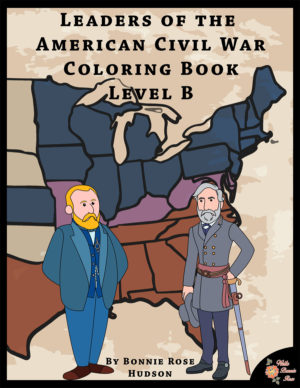Leaders of the American Civil War Coloring Book – Level B