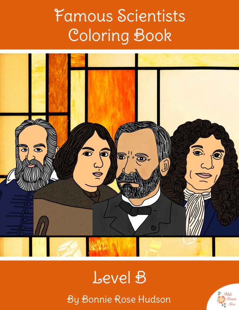 Famous Scientists Coloring Book-Level B